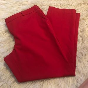 Red Work Attire Capris